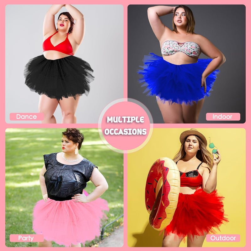 Fynnsure 5 Layers Plus Size Tutu Skirts for Women Extra Large Tulle Skirt 80s Adult Tutu Skirts Tutus Halloween Costumes - Image 2